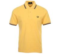 Fred Perry Twin Tipped Polo Shirt, Black/Champagne - Imperial Size 46