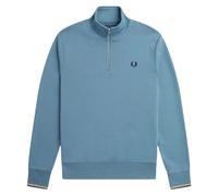 Fred Perry Twin Tipped Sleeve Ash Blue Half Zip Sweatshirt XS