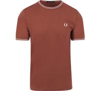 Fred Perry Twin Tipped T-shirt Brique - Größe L Braun L