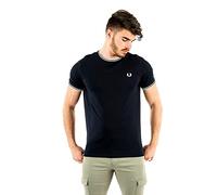 Fred Perry M1588 Twin Tipped T-Shirt Navy - Größe L Blau L
