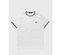 Fred Perry T-Shirt M1588 Twin Tipped Kurzarm Weiß Herren Größe L