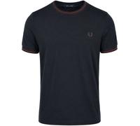 Fred Perry Twin Tipped T-Shirt Navy 75C - Größe L Blau L