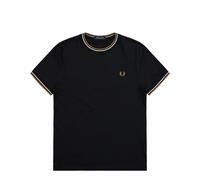 Fred Perry Twin Tipped T-Shirt Schwarz in Größe M