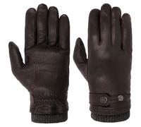 Lederhandschuhe PEARLWOOD "Freddie", Herren, Gr. 8,5, braun (hazel), Ziegenleder, unifarben, Handschuhe, Atmungsaktiv, Wärmeregulierend, Wind - und Wasserabweisend (77498405-8,5) hazel