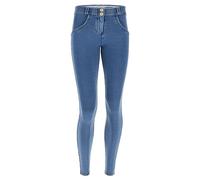 Freddy - Jeggings Push Up WR.up® Superskinny Jersey-Denim Organic, Clear Jeans-Yellow Seams, S