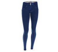 Freddy - Jeggings Push Up WR.up® Superskinny Jersey-Denim Organisch, Dunkel, Large, Denim (as3, Alpha, l, Regular, Regular, Dunkle Jeans-nähte auf Ton)