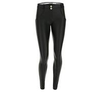 Freddy WR.UP® Vegan Leather Damen Push-Up Lederhose - Regular Waist Super Skinny - Schwarz Größe S