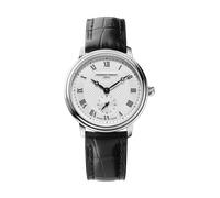 Damenuhr Frederique Constant Ladies Small Seconds mit silberfarbenem Zifferblatt und Kalbsleder-Armband FC-235M1S4