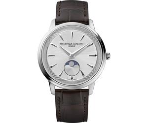 Frédérique Constant Moneta Moonphase Braun Unisex Armbanduhr FC-206S3S6 Einheitsgröße