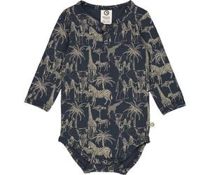Fred's World by Green Cotton "Green Cotton" Body Langarm Safari blaugrau 74
