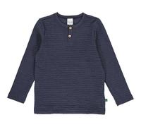 Fred's World by Green Cotton "Green Cotton" Langarm-T-Shirt Jacquard dunkelblau 134