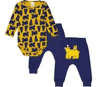 Fred's World by Green Cotton "Green Cotton" SET: Body & Hose gelb/blau 68