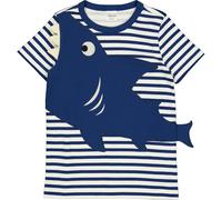 Fred's World: T-Shirt mit Haifischmotiv HELLO - 116 / Almond/ Navy / 100% Baumwolle