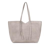 FredsBruder All About Beads Shopper Tasche Leder 39 cm grau