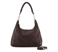 FredsBruder Calm Weave Schultertasche Leder 38 cm braun