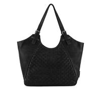FredsBruder Calm Weave Shopper Tasche Leder 45 cm schwarz