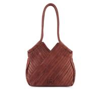 FredsBruder Criss-Cross Shopper Tasche Leder 30 cm braun