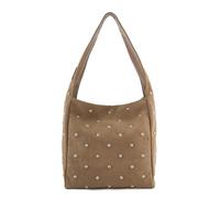 FredsBruder Endless Beads Schultertasche Leder 39 cm grau