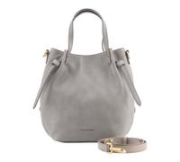 FREDsBRUDER Leder Handtasche Umhängetasche Just Easy Little Basket Light Grey hellgrau
