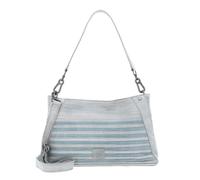 FREDsBRUDER Leder Schultertasche Umhängetasche Good Mood Shoulderbag Stone & Blue blaugrau