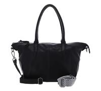 FREDsBRUDER Leder Schultertasche Umhängetasche Jeren Duffel Bag Black schwarz