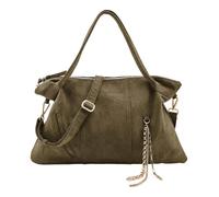FREDsBRUDER Leder Schultertasche Velvet Wild Shoulderbag Khaki olivgrün