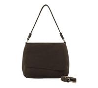 FREDsBRUDER Leder Umhängetasche Schultertasche Softly Collection Flap Bag Wren dunkelgrau