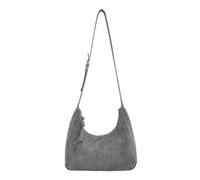 FREDsBRUDER Leder Umhängetasche Velvet Wild Midi Hobo Dark Grey taupe