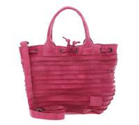 FredsBruder Little Fat Friend Riffel Umhängetasche pink, Leder, Damen