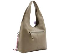 FredsBruder Beautiful Mess Schultertasche Leder 40 cm grau