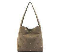 FredsBruder The Beaded One Schultertasche Leder 32 cm oliv