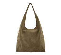 FREDsBRUDER Leder Schultertasche Velvet Wild Hobo Khaki olivgrün
