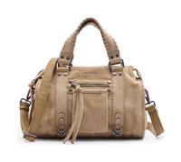 FredsBruder Whipstitch Soul Schultertasche Leder 30 cm gelb