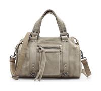 FredsBruder Whipstitch Soul Schultertasche Leder 30 cm grau