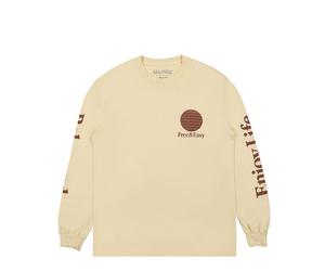 Free & Easy Three Palms LS Tee Beige in Größe S