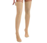 Freebily Damenstrümpfe Sexy Overknee Halterlose Strümpfe Glänzende Nylonstrümpfe Stockings Nude Einheitsgröße