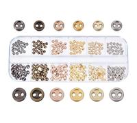FREEBLOSS 240 Stück Mini Metallknöpfe 3mm 4mm Vintage Nähknopf Mix Knöpfe Für DIY Handwerk Antiker Knopf
