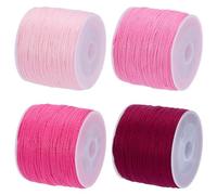 FREEBLOSS 4 Stück Sashiko Garn Sashiko Strang 110 Yards * 4 Farben Grün Baumwoll Stickerei Nähgarn Japanisches Quilt Und Stick Sashiko Set (Rosa Thema)