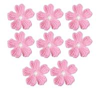 FREEBLOSS 8 Stück Bunte Blumenflicken Gehäkelte Kirschblüten Bestickte Applikation Zum Aufnähen 2.5'' gehäkelte Blumen Reparaturflicken In Großen Mengen Blumenflicken Zum Aufnähen Für Kleidung