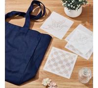 FREEBLOSS Stickset Für Handtaschen, Stickset Für Tragetaschen, Sashiko Set, Kreuzstich Taschenset Für Bastelprojekte, Sticktaschen Set Für Anfänger, Handnähset 34x31x12cm