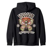 Freedom My Superpower Floral Butterfly Bohemian Aesthetic Kapuzenjacke