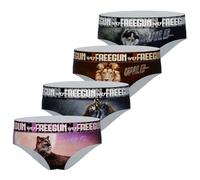 FREEGUN 4 Stück Boxershorts Mikrofaser Damen, Miss Animal 79, 38