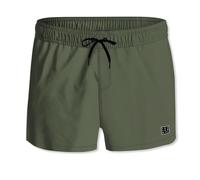 FREEGUN Badehose für Herren, Strand, Badeshorts, schnelltrocknend, bequem, mit Taschen, kaki, S