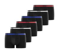 FREEGUN Boxershorts für Herren, Baumwolle, natürliche Boxershorts für Herren, hypoallergen & Stretch (6 Stück), Schwarz/Rot/Blau/Weiß, S