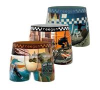 Freegun Boxershorts für Herren, Sci-FI, ultraweich und dehnbar (3 Stück), Blau A94, S
