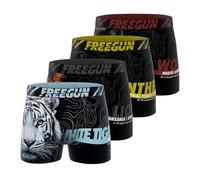 Freegun Boxershorts für Jungen, eng anliegend, 4 Stück, Schwarz B04, 10-12 Jahre