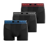 Boxershorts Herren Aktiv, Unterhosen Männer, Weich (3er Pack), Blau/Grau/Rot, L
