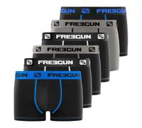 Boxershorts Herren Atmungsaktiv, Unterhosen Männer, rutschfest (6er Pack), Schwarz/Grau/Weiß/Blau, L