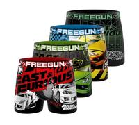 FREEGUN Boxershorts Herren, Fast and Furious, 4er-Pack, Rot 03 (M)