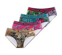 Freegun Damen-Slip, Mikrofaser, Unterwäsche für Damen, bequem und ultraweich (4 Stück), Rosa, 36